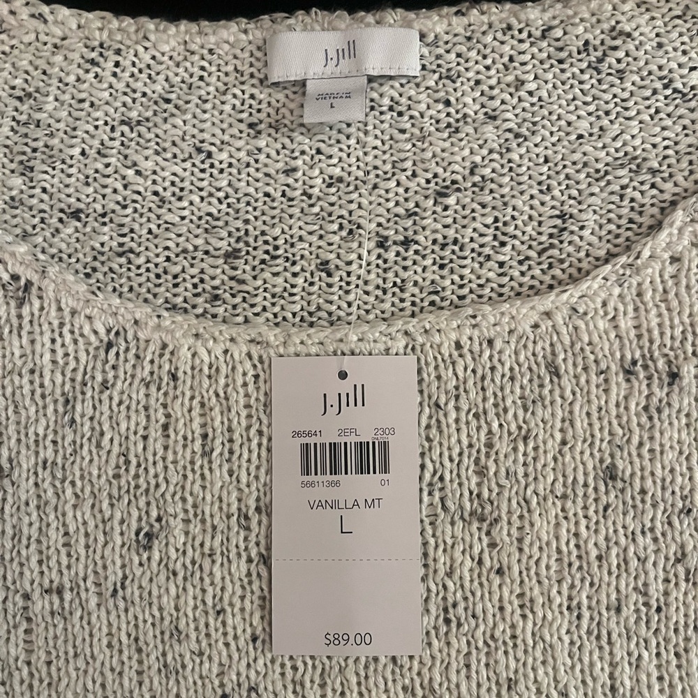 J. Jill Cream Speckled Sweater NWT - Picture 3 of 7
